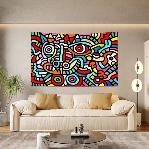 Street Graffiti Art Keith Haring Flag Polyester Digital Printing Banner/Flag. - Picture 1 of 1